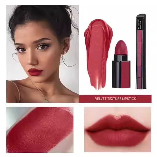 5 Colors Matte Velvet Lipstick Waterproof Sweatproof Lip Gloss