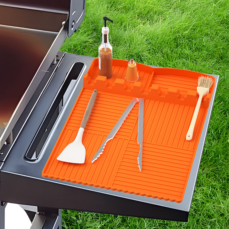 Barbecue dustproof silicone cover and baking tray protective pad are suitable for various silicone oven pads