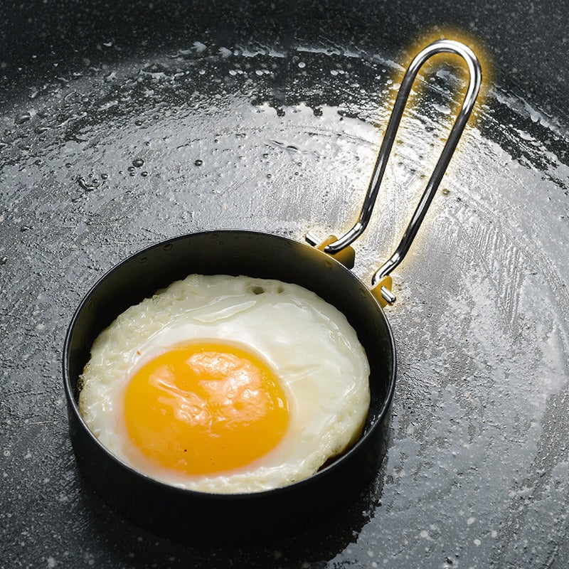 Creative thickened stainless steel non stick coating circular egg fryer hamburger patty mold