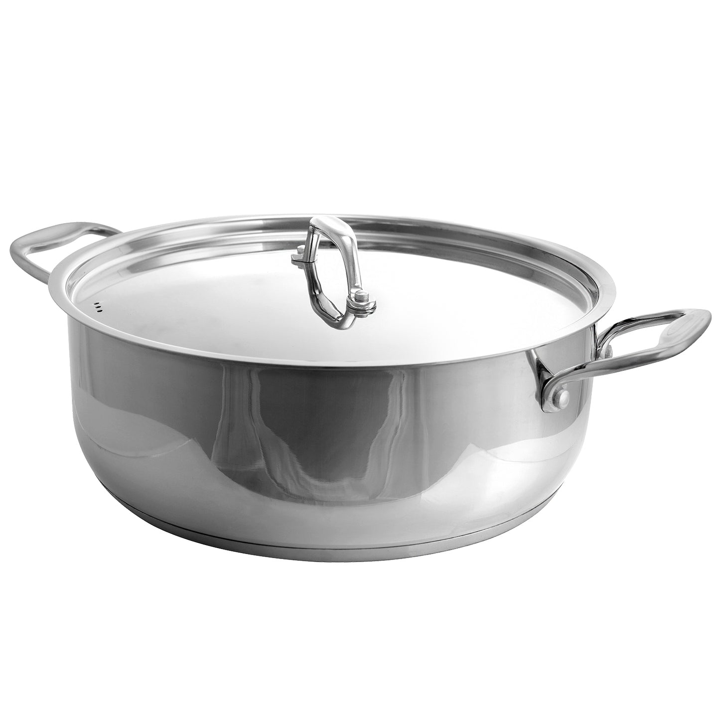 Better Chef 17 Qt. Stainless Steel Low Stock Pot with Lid