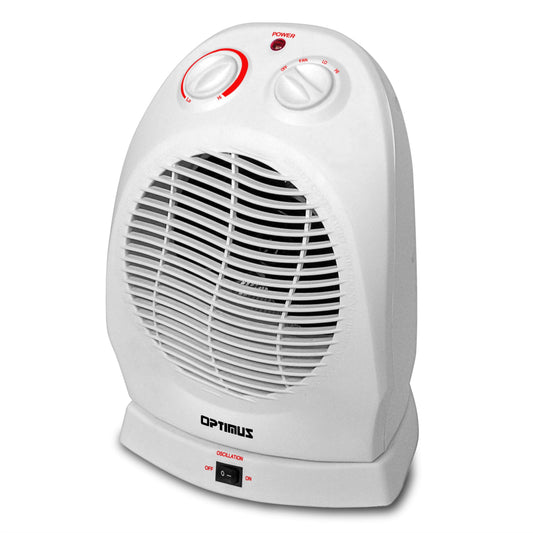 Optimus Portable Oscillating Fan Heater with Thermostat