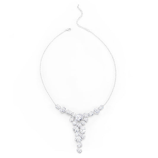 Bejeweled Cubic Zirconia Bib Necklace