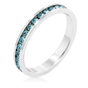 Stylish Stackables Aquamarine Crystal Ring