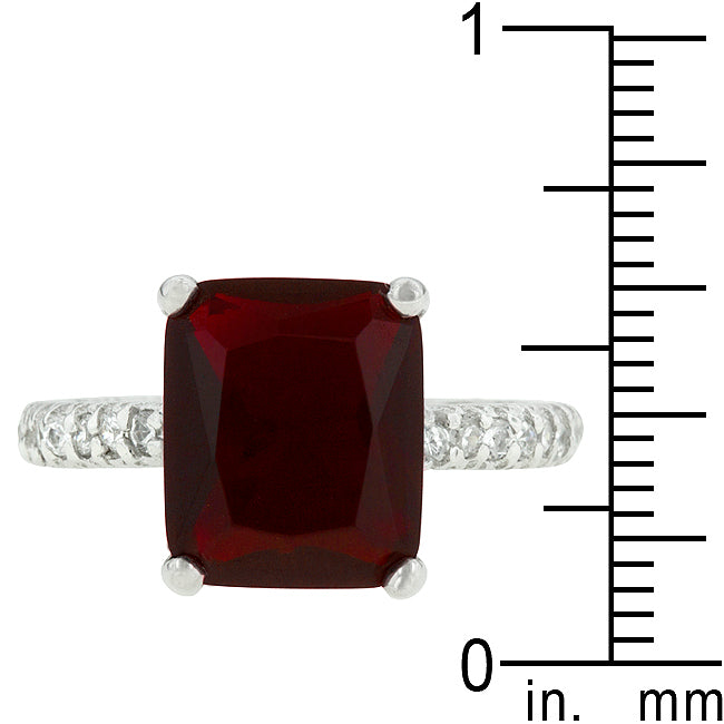 Radiant Cut Ruby Engagement Ring