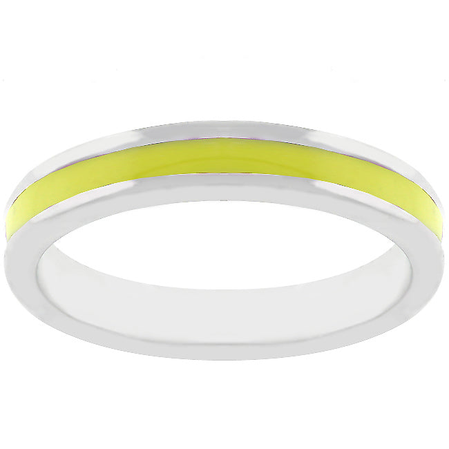 Yellow Enamel Eternity Ring