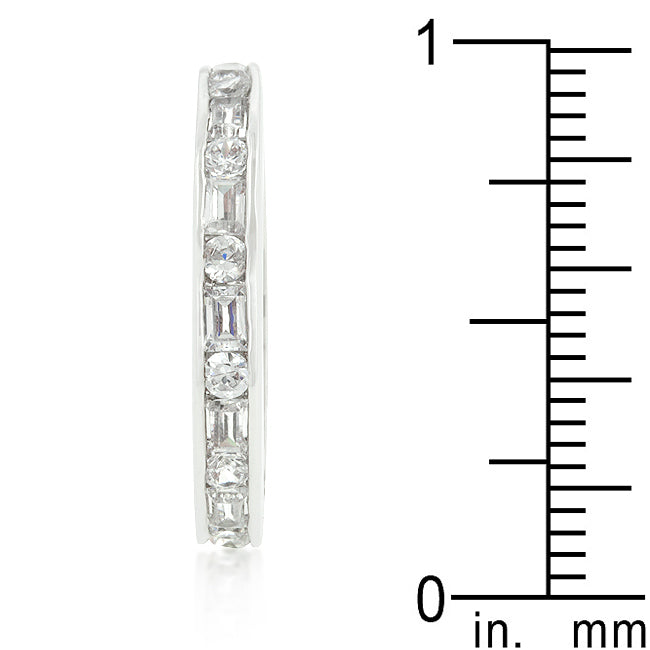 Alternating Cubic Zirconia Eternity Band