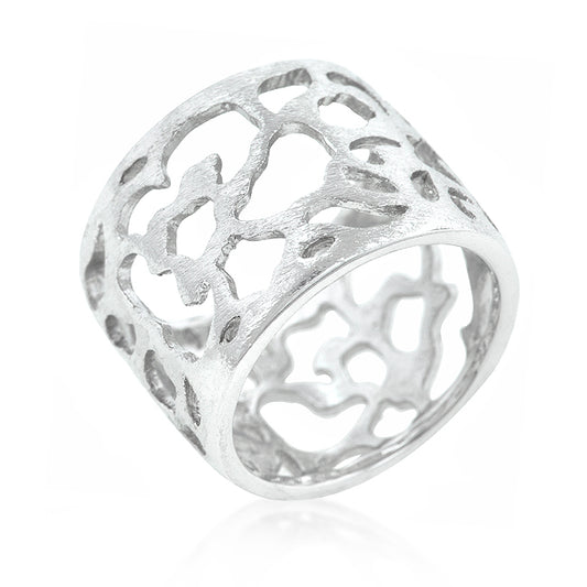 Filigree Matte Rhodium Ring