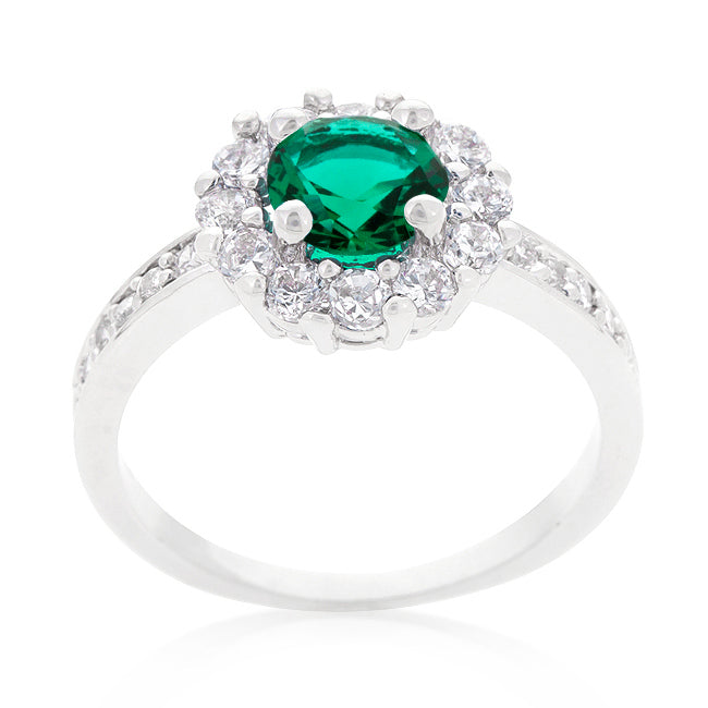 Bella Birthstone Engagement Ring in Green