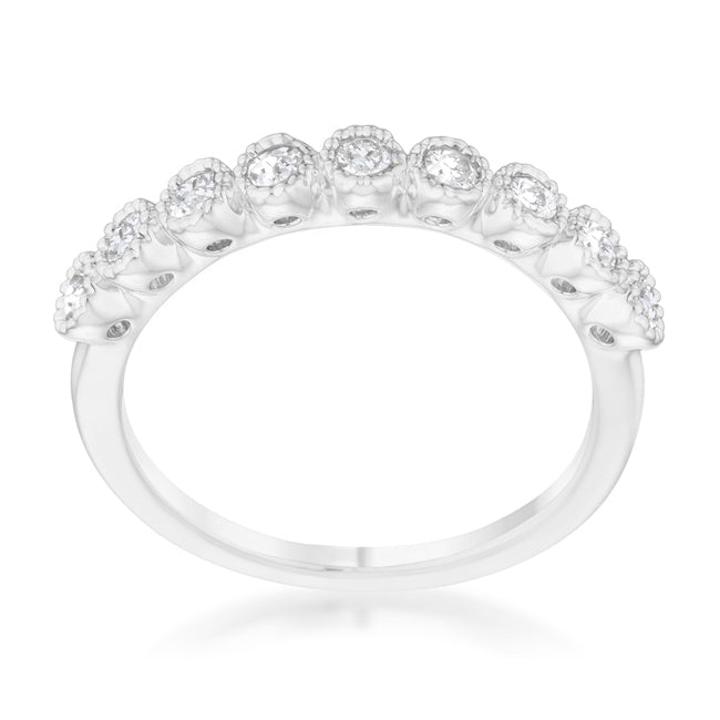 Bea 0.27ct CZ Rhodium Delicate Band