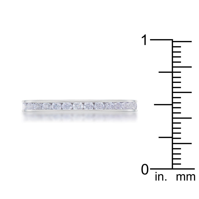 Teresa 0.5ct Light Lavender CZ Stainless Steel Eternity Band