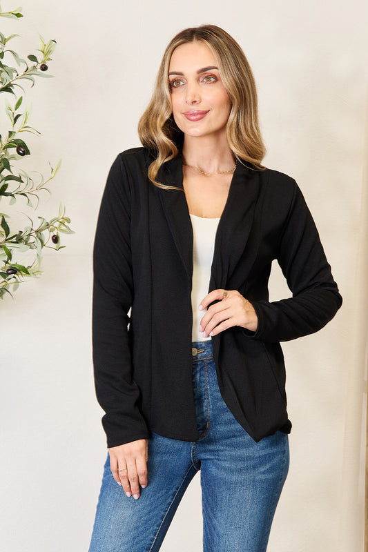 Heimish Full Size Open Front Long Sleeve Blazer