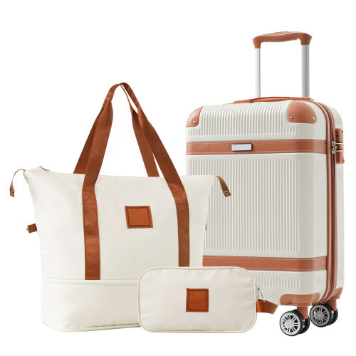 3 Piece Hardshell Luggage Carry-on Suitcase With TSA Lock