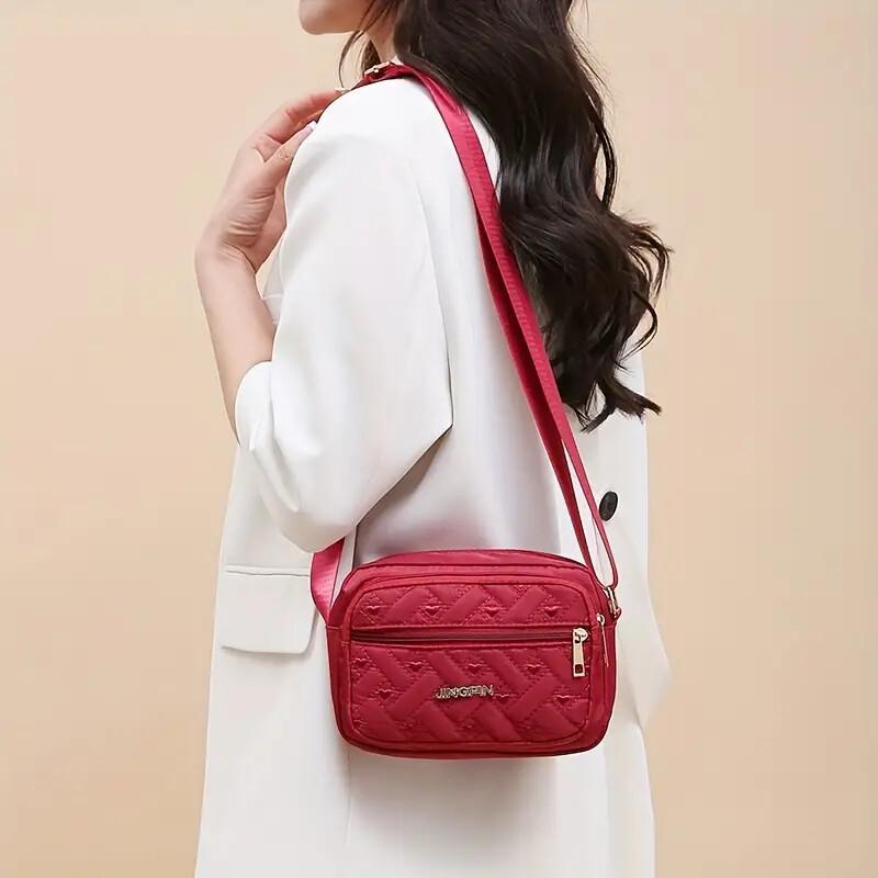 New Oxford Cloth Multi-Layer Crossbody Embroidery Bag