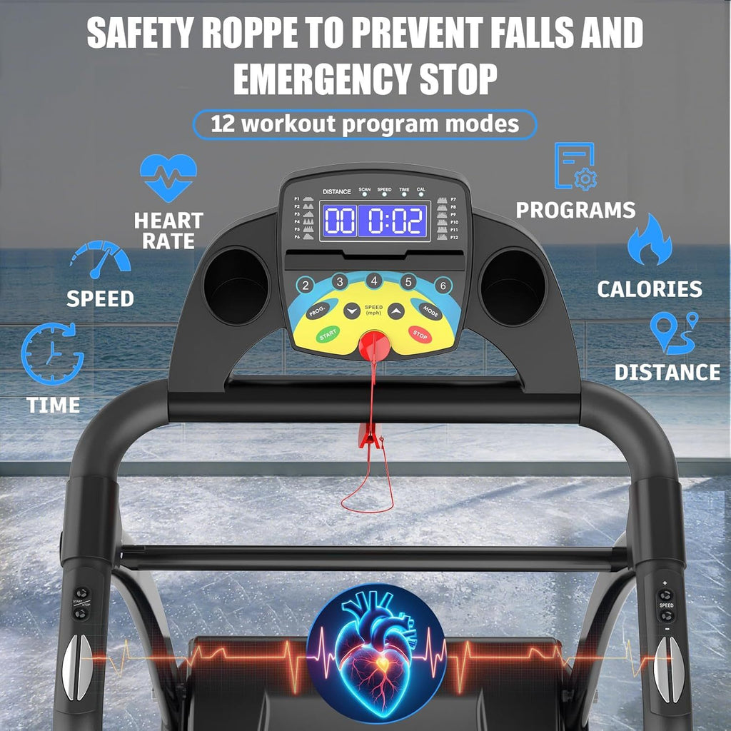 Foldable Under Desk Treadmill w/Remote