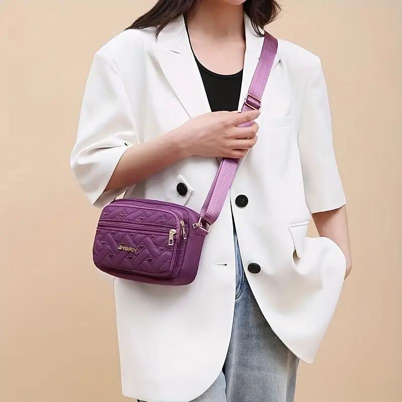 New Oxford Cloth Multi-Layer Crossbody Embroidery Bag