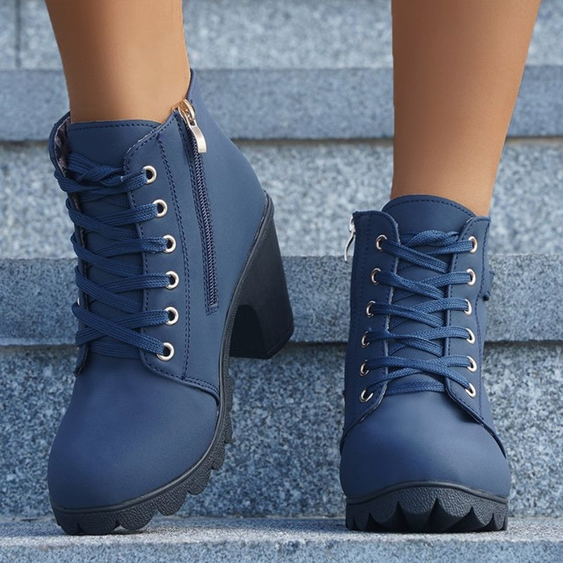 Womens Super-Grip Leopard Print Suede Lace-up Ankle Boots