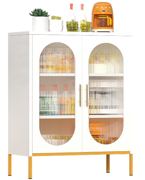 Fluted Glass 2-Door Cabinet