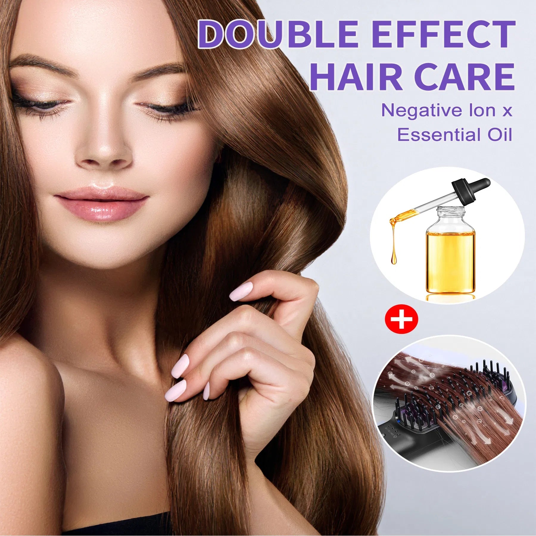 YEVYO Ionic Plus Anti-frizz Steam Straightening Salon Brush
