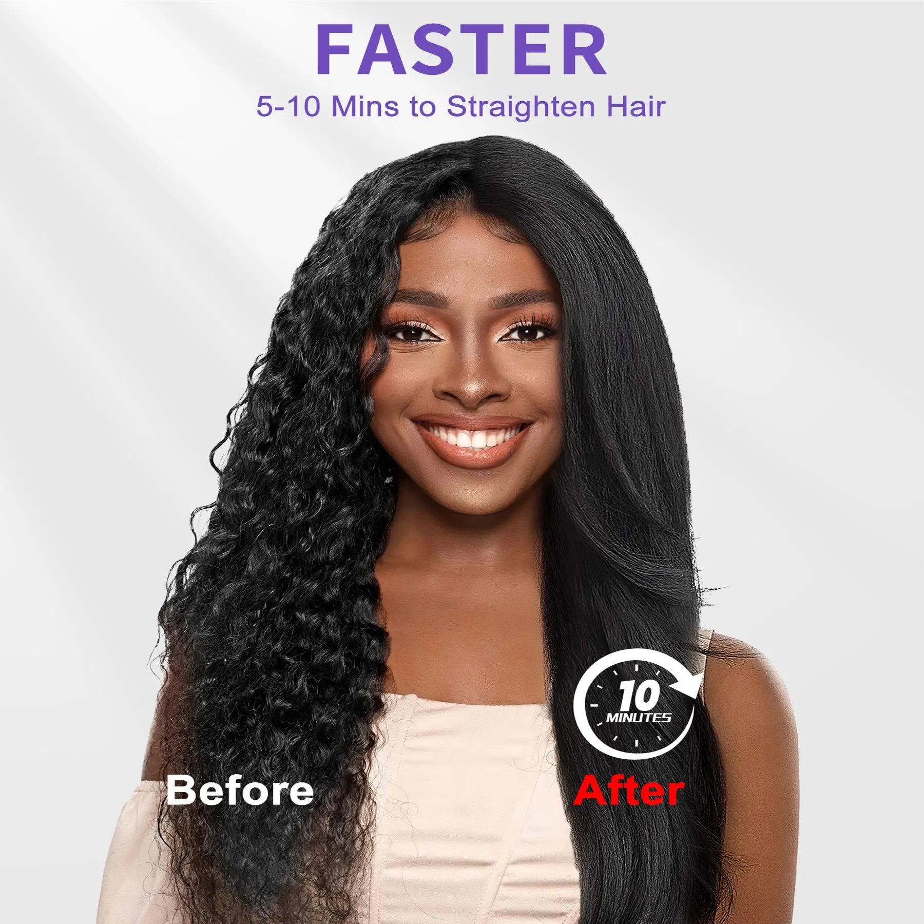 YEVYO Ionic Plus Anti-frizz Steam Straightening Salon Brush
