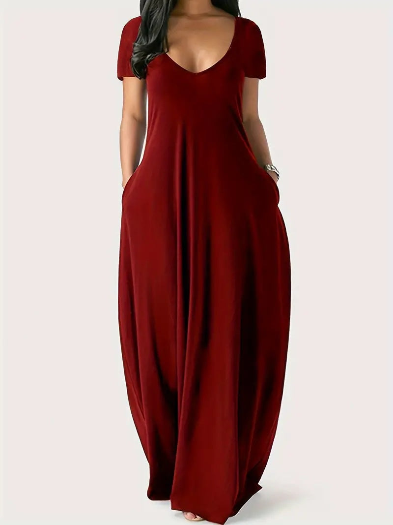 The Flow Maxi Pocketed Dress