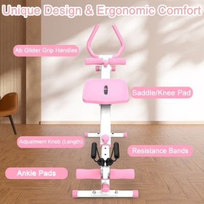 4-in-1 Ab Workout Exercise Rowing Machine