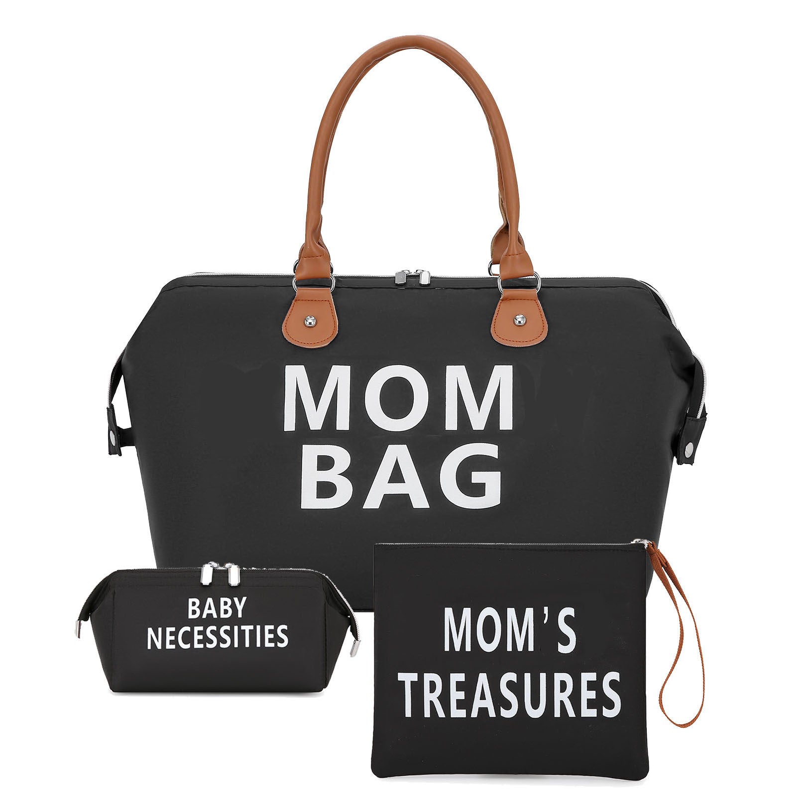 3-Pc Weekender Mom Traveling Duffel Bag Set