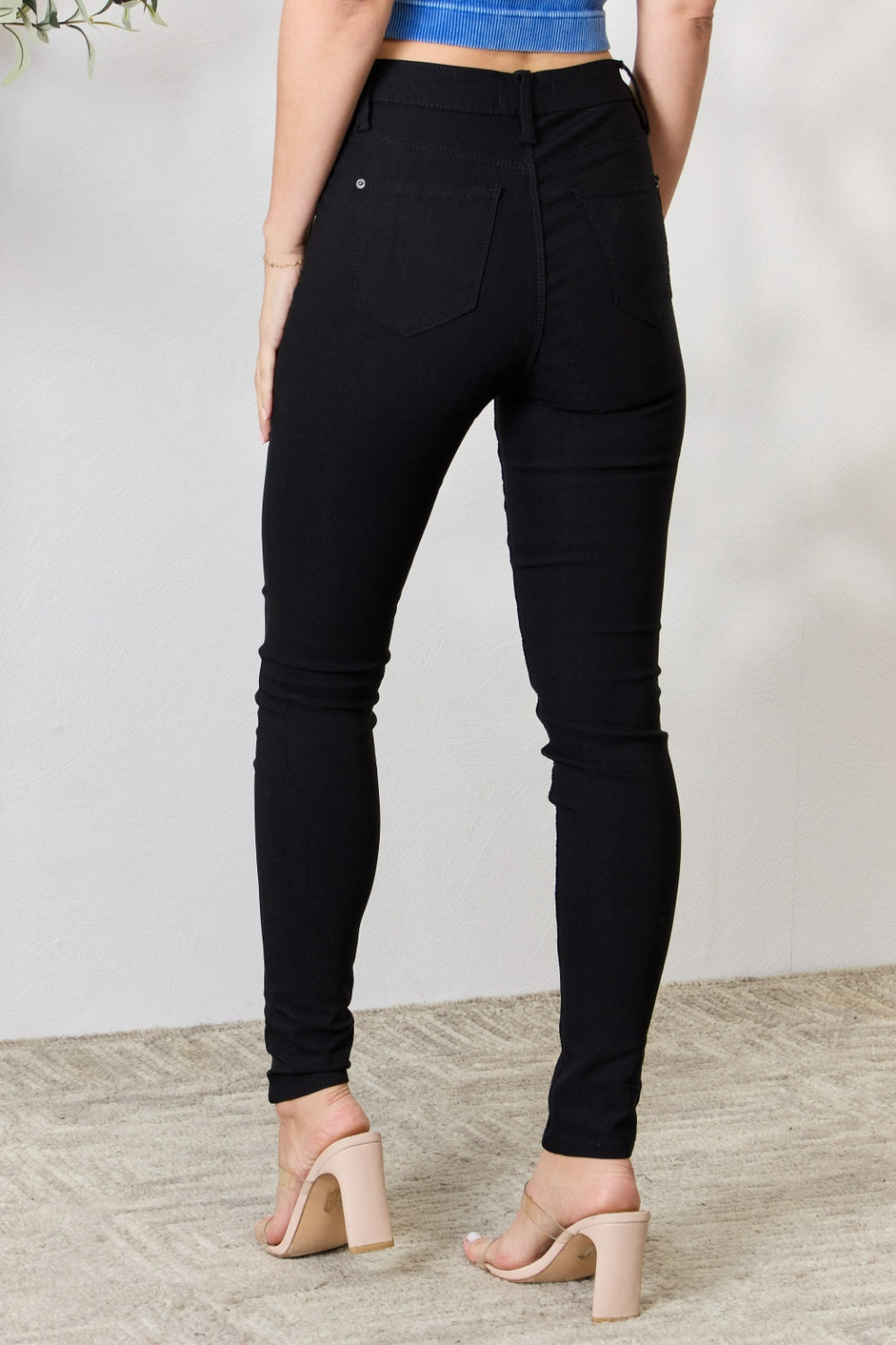 Superstretch Mid-Rise Black Skinny Jeans