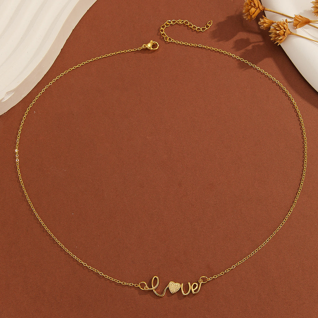 1pc Simply Exquisite Sparkling Symbol 8/Love Pendant Necklace