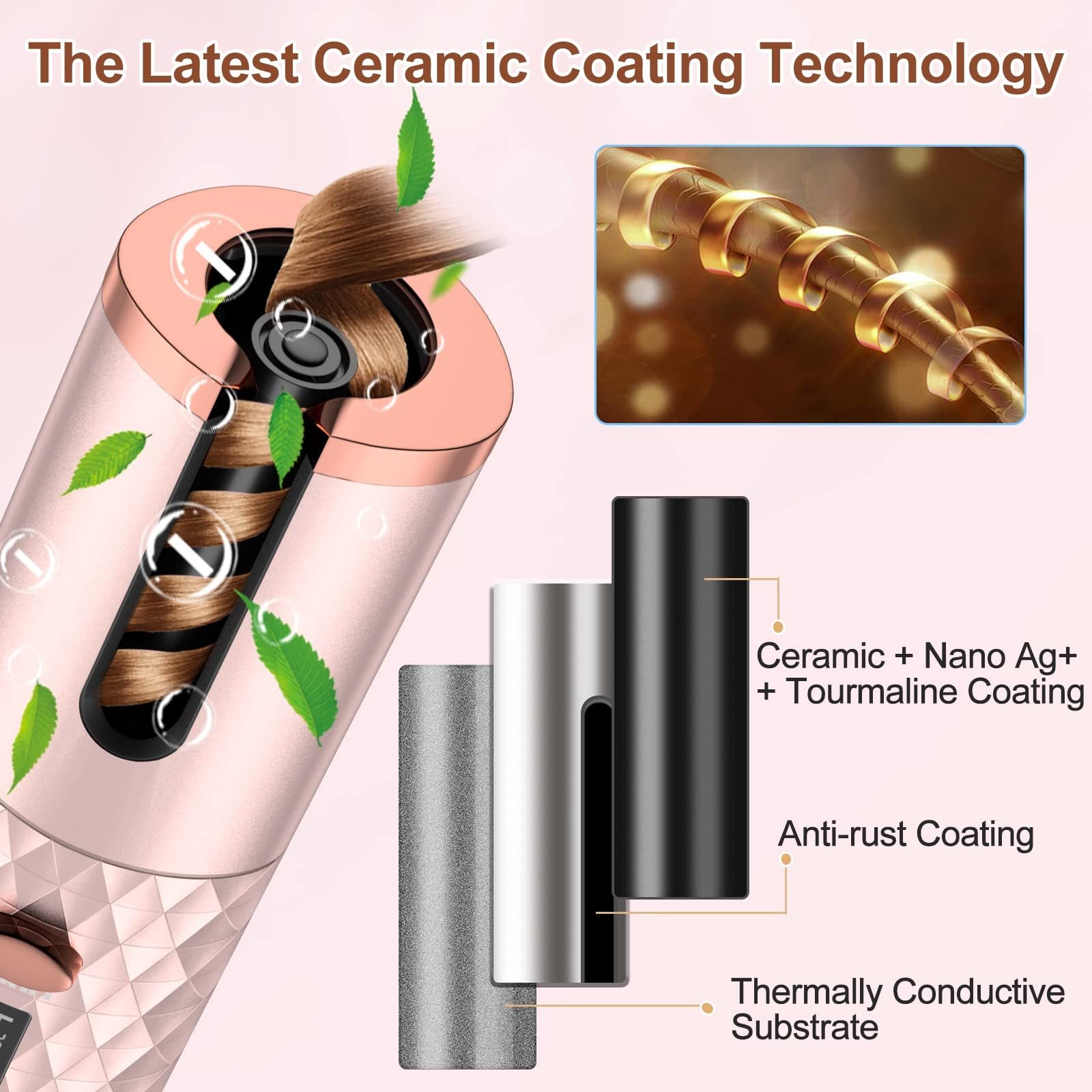 Portable Automatic Ceramic Hair Curler