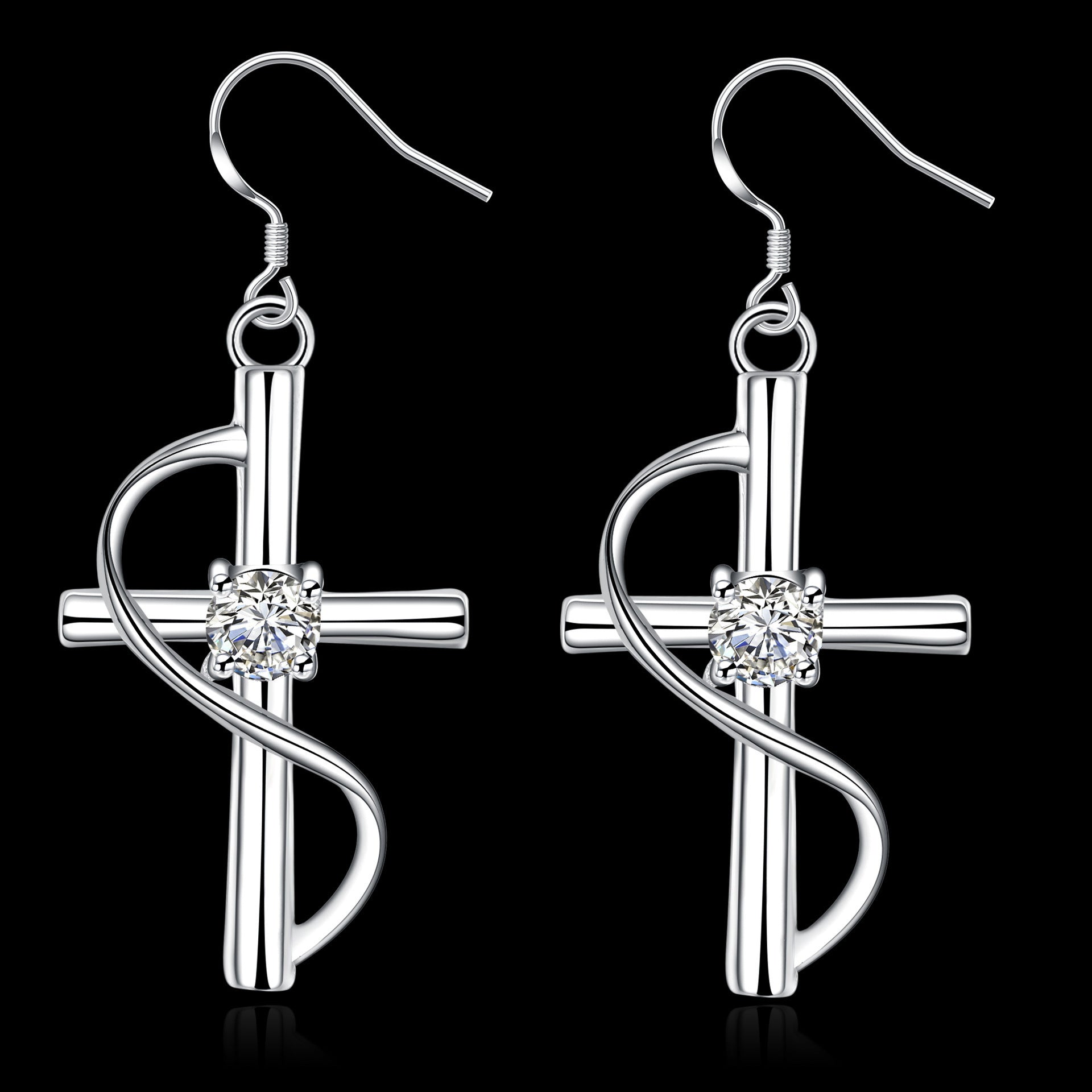 New Elongated Cross-border Earrings