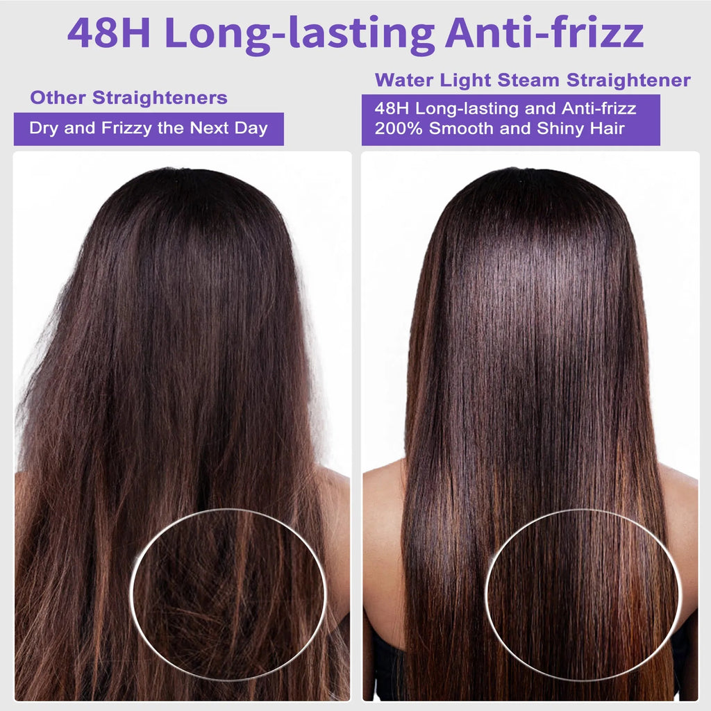 YEVYO Professional High-end Salon 24 Hour Anti-frizz Vapor Straightening Titanium Iron
