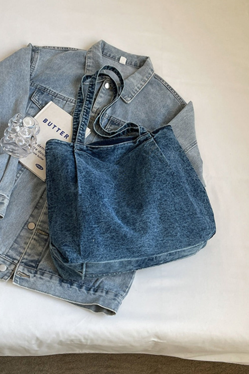 Medium Denim Tote Bag