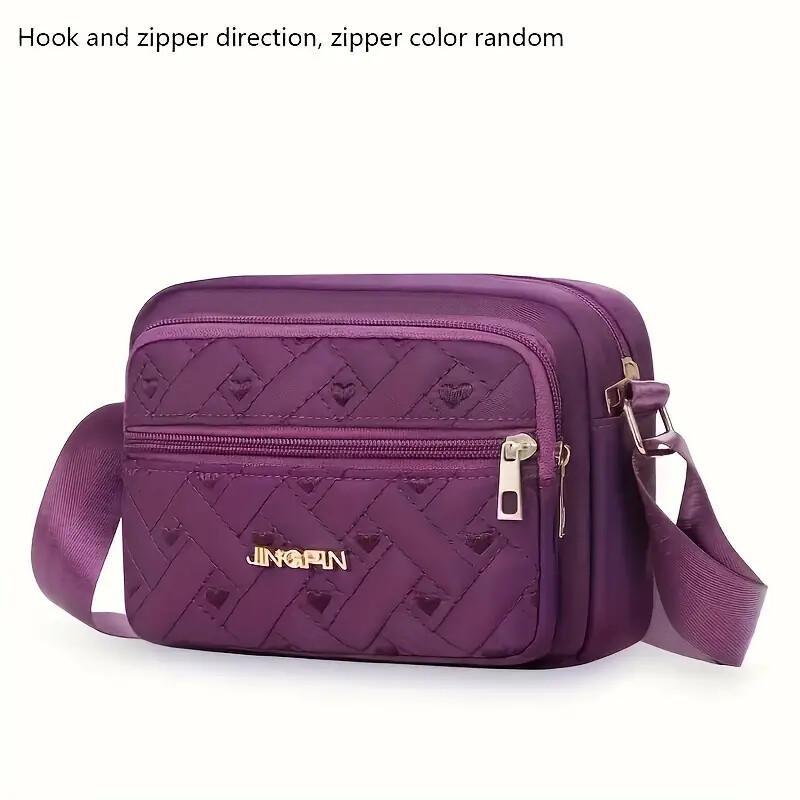 New Oxford Cloth Multi-Layer Crossbody Embroidery Bag