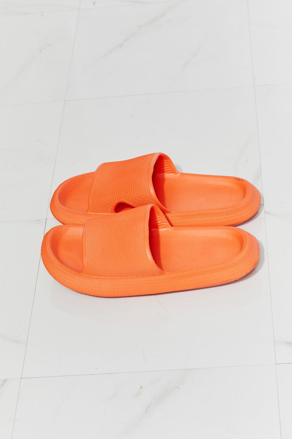 MMShoes Arms Around Me Open Toe Slide in Orange - Glamorous Boutique USA L.L.C.