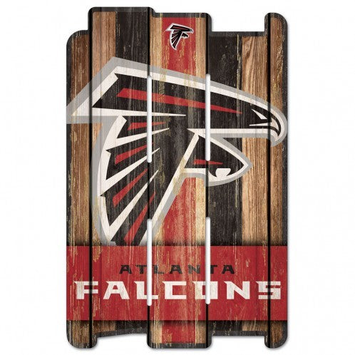 Atlanta Falcons Sign 11x17 Wood Fence Style