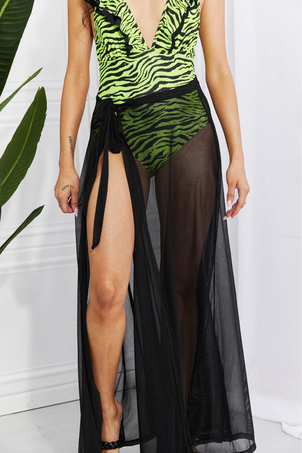 Marina West Swim Beach Is My Runway Mesh Wrap Maxi Cover-Up Skirt - Glamorous Boutique USA L.L.C.