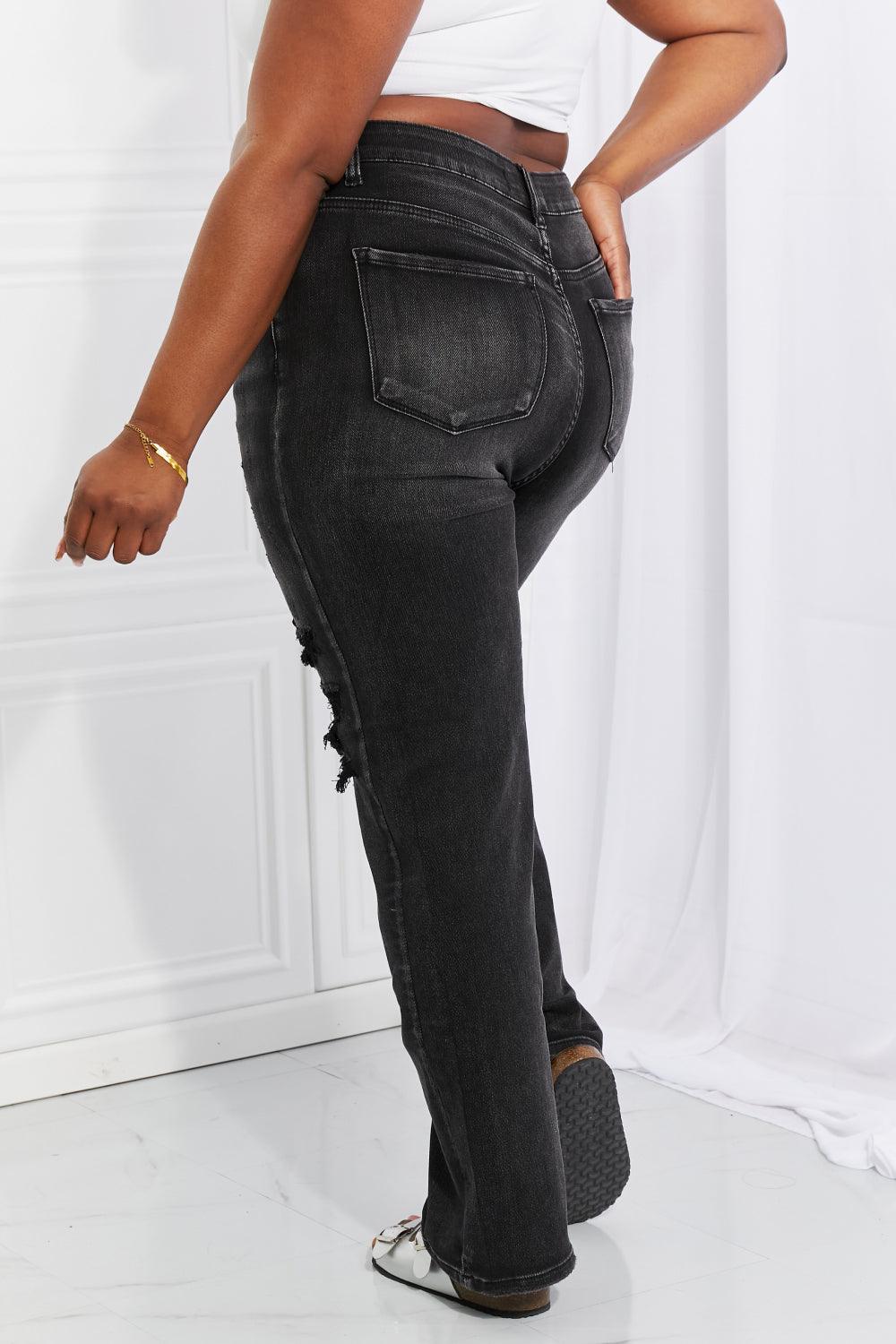 RISEN Full Size Lois Distressed Loose Fit Jeans - Glamorous Boutique USA L.L.C.