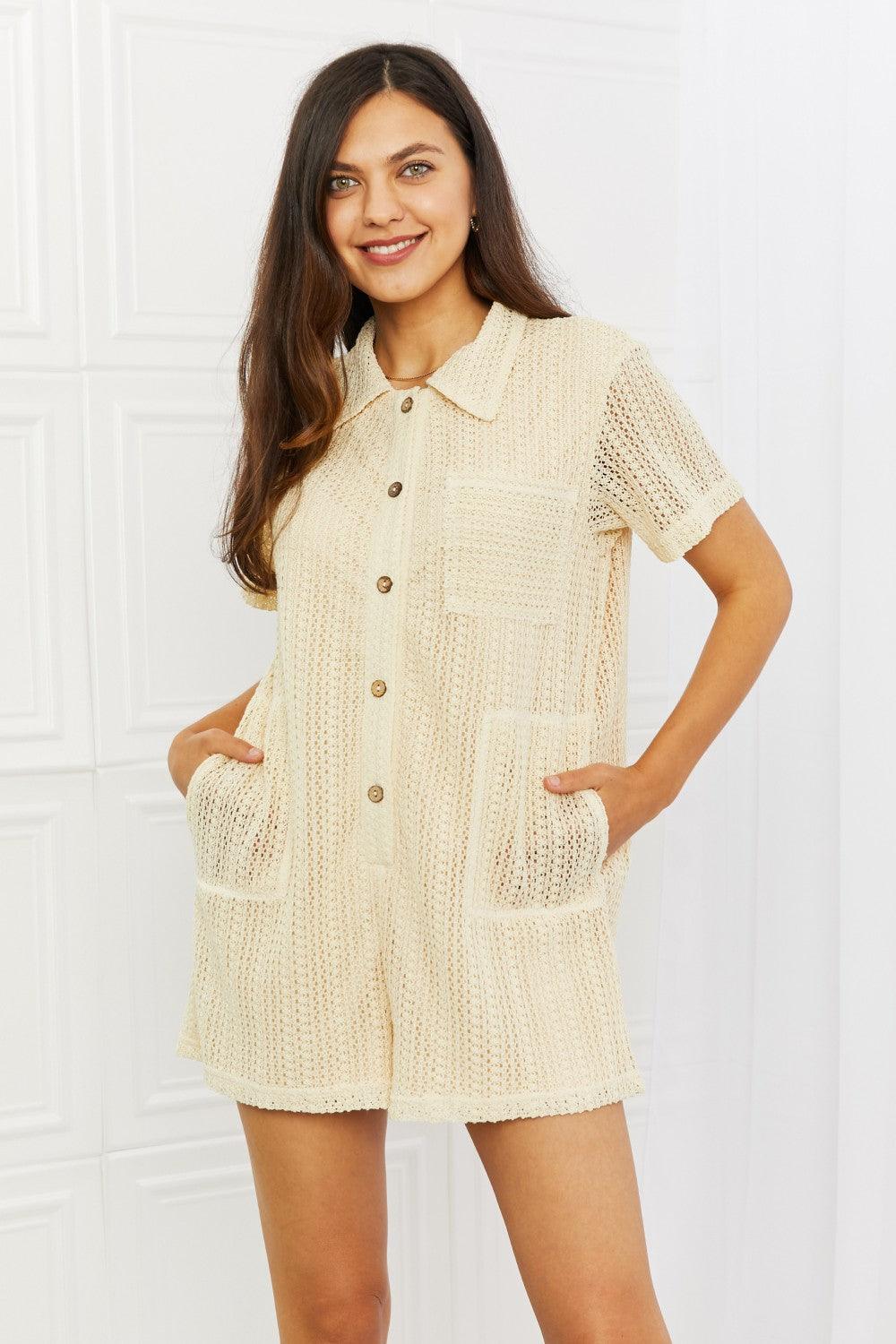 HEYSON Ready For The Day Crochet Romper - Glamorous Boutique USA L.L.C.