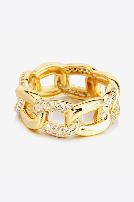 18K Gold-Plated Rhinestone Ring - Glamorous Boutique USA L.L.C.