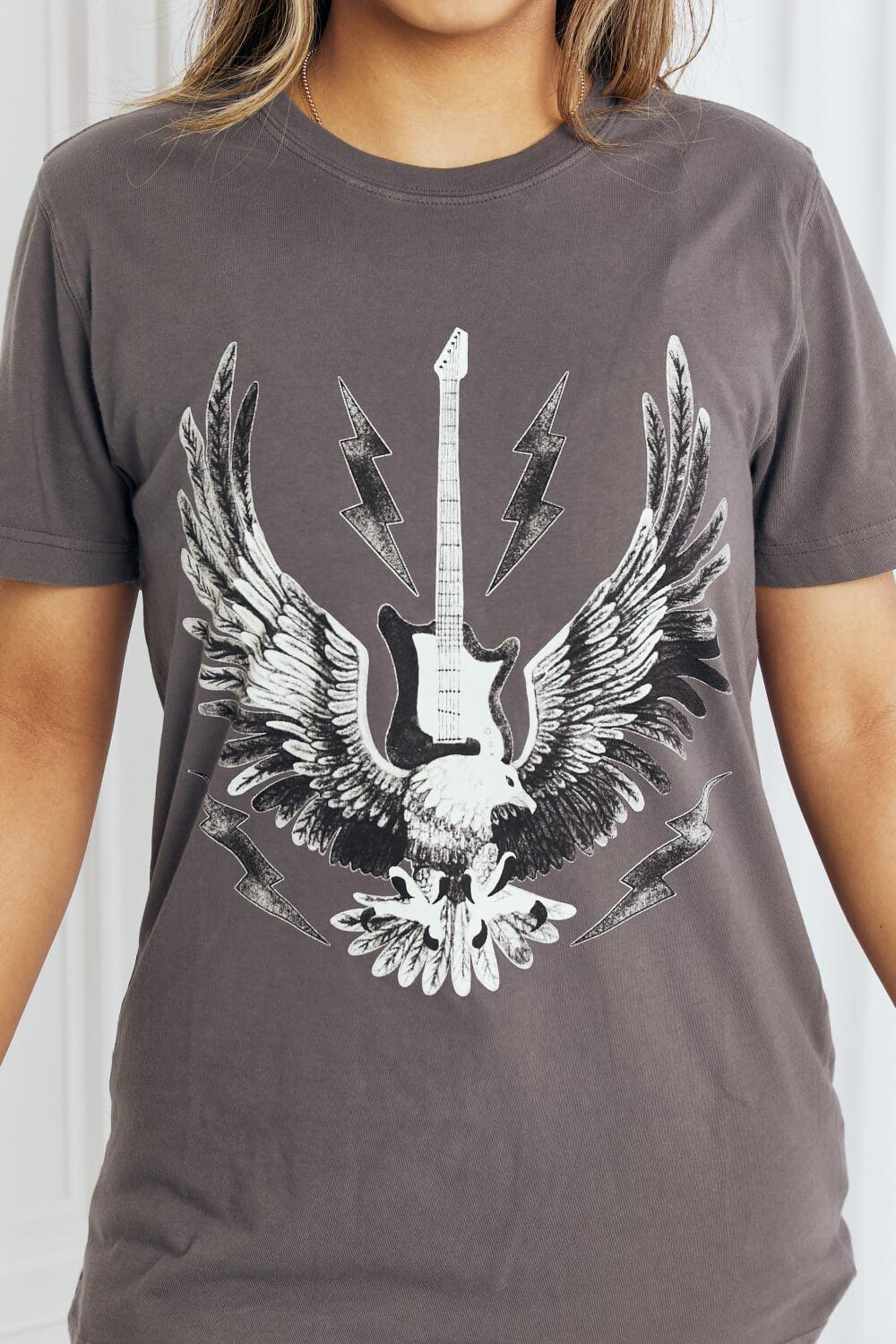 mineB Full Size Eagle Graphic Tee Shirt - Glamorous Boutique USA L.L.C.