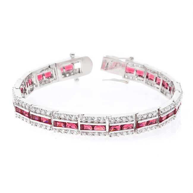 Balboa Red Cubic Zirconia Bracelet