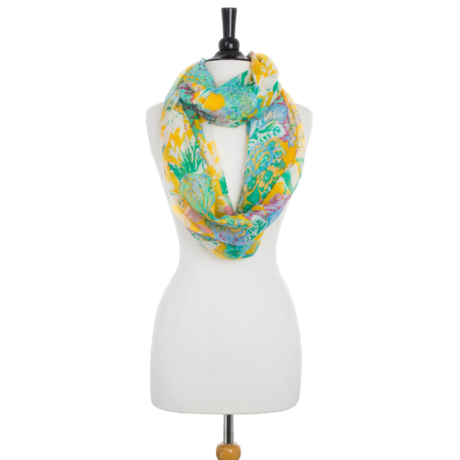 Multicolor Floral Print Infinity Scarf