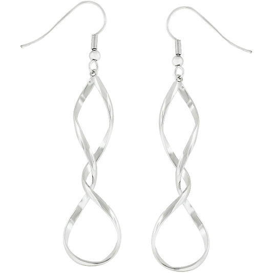 Silver Twist Earrings