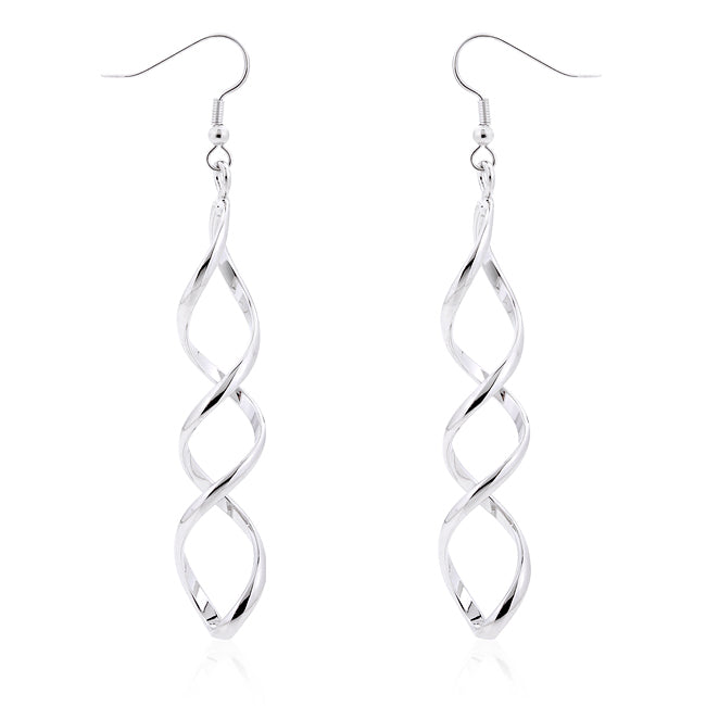 Silver Twist Earrings