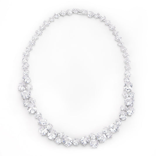 Bejeweled Cubic Zirconia Collar Necklace