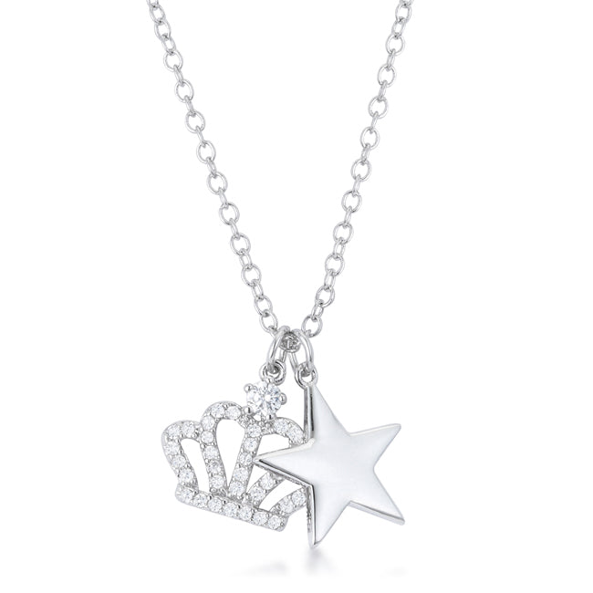 Vanessa Crown & Star Charm 0.4 ct Pendant