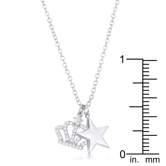 Vanessa Crown & Star Charm 0.4 ct Pendant