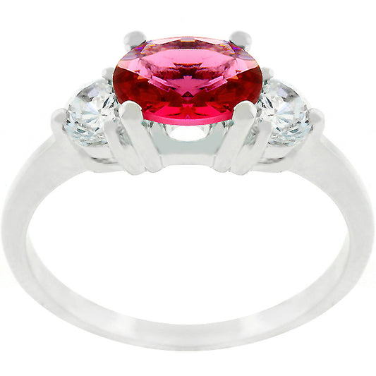 Oval Quartet Cubic Zirconia Ring