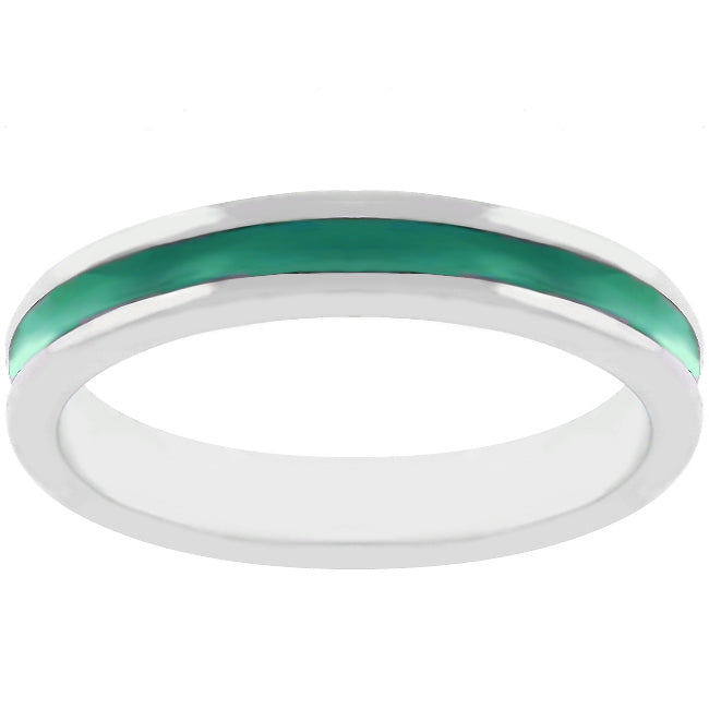 Green Enamel Eternity Ring