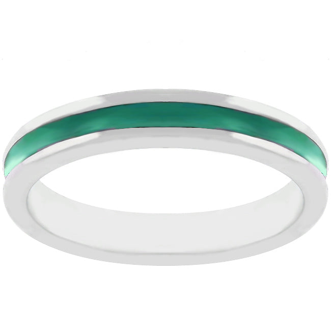 Green Enamel Eternity Ring